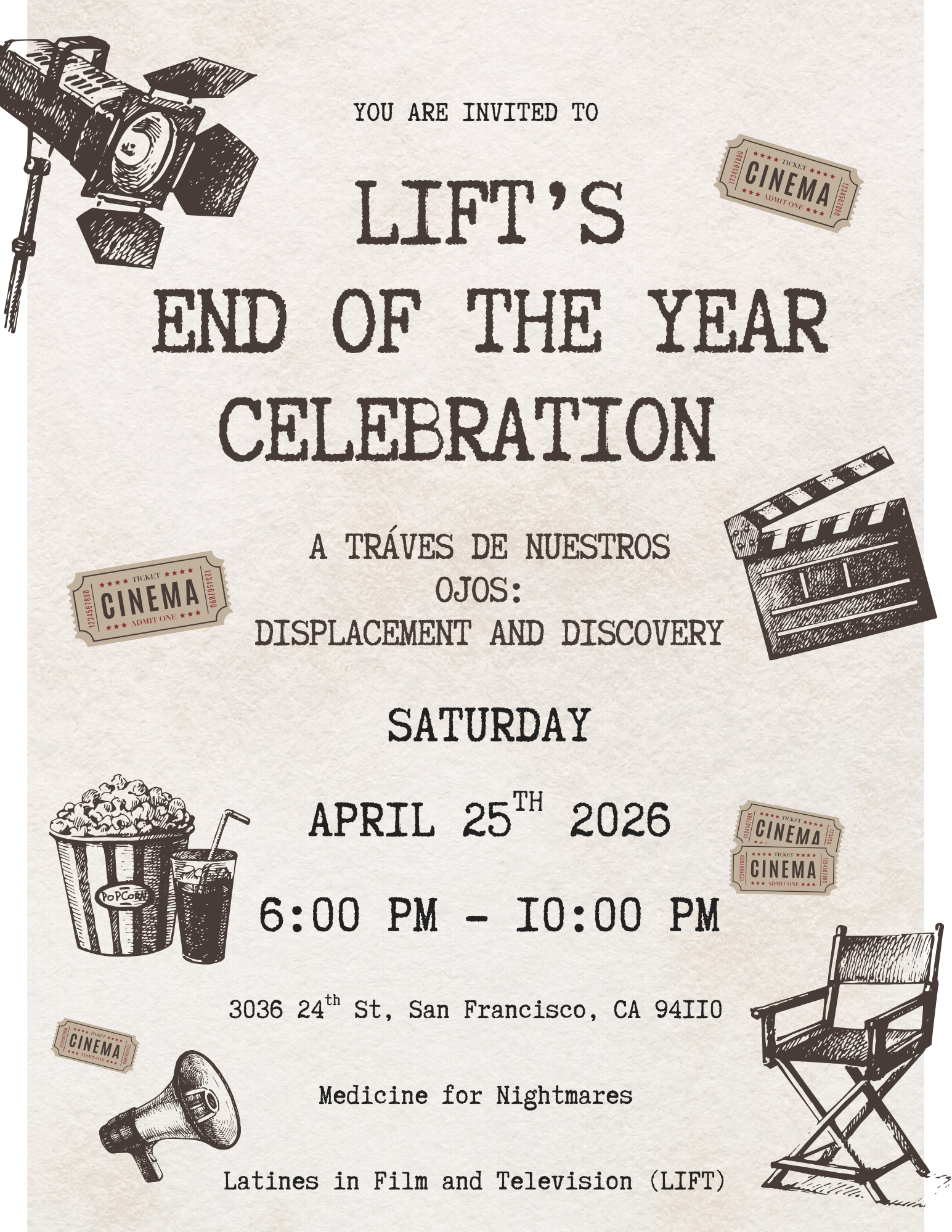 Latines in Film &amp; Television at Berkeley presents: A Través de Nuestros Ojos:Displacement &amp; Discovery