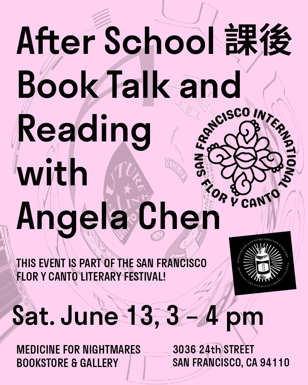 After School 課後 Book Talk and Lecture-Performance with Angela Chen presented by the San Francisco Flor Y Canto International Literary Festival