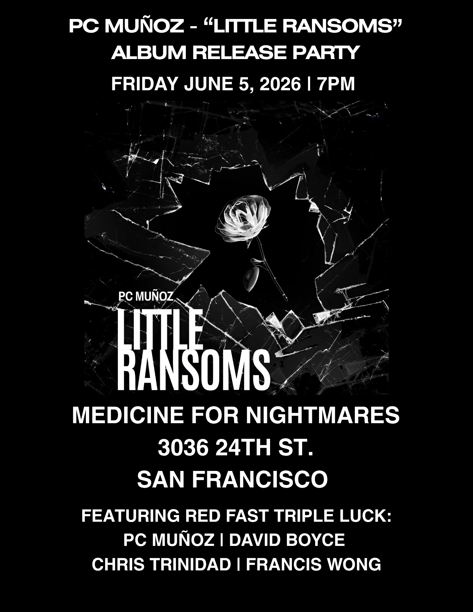 Other Dimensions in Sound presents PC Munoz album release “Little Ransoms”