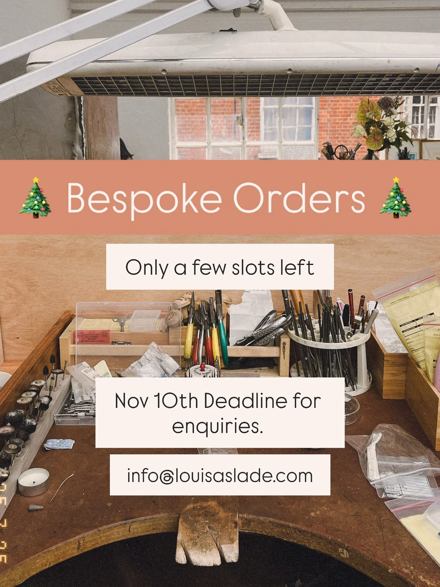 🎄 Bespoke deadline is looming.🎄10th November! For those who are looking to have a bespoke piece made, whether that be a piece of jewellery for a loved one, partner, or parent. An Engagement ring, or a last minute set of wedding rings. Please send y