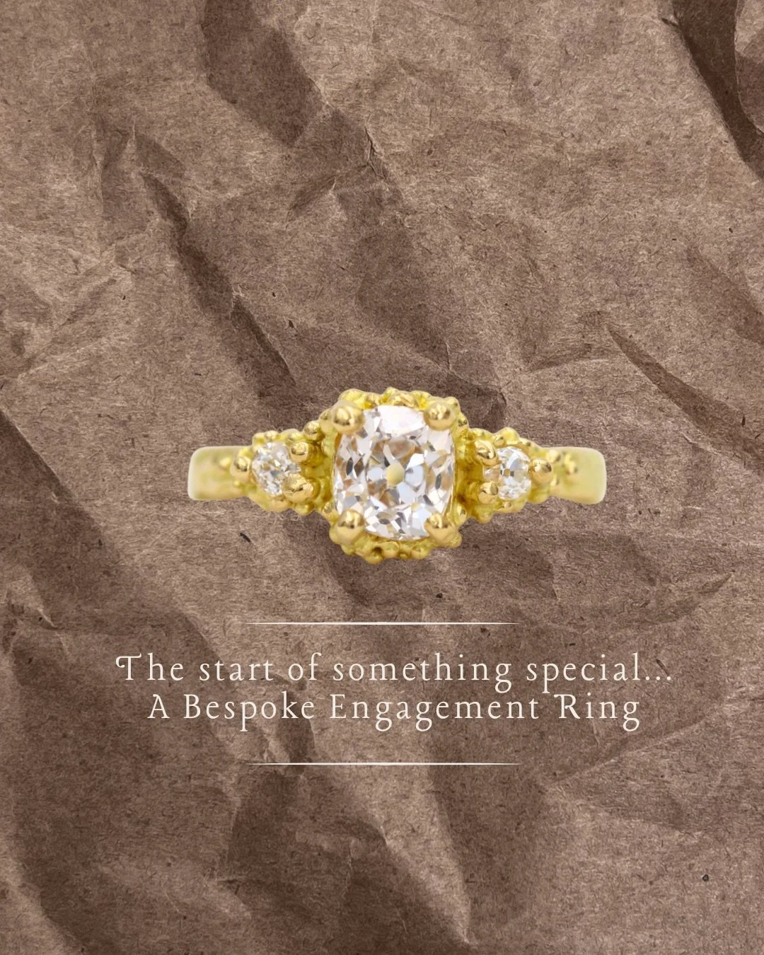 The start of something beautiful. 💛. Love stories are what life is all about. Falling in love, making memories, building a life together. I love working with clients to create pieces that mark the start of a very exciting chapter. A chapter of commi