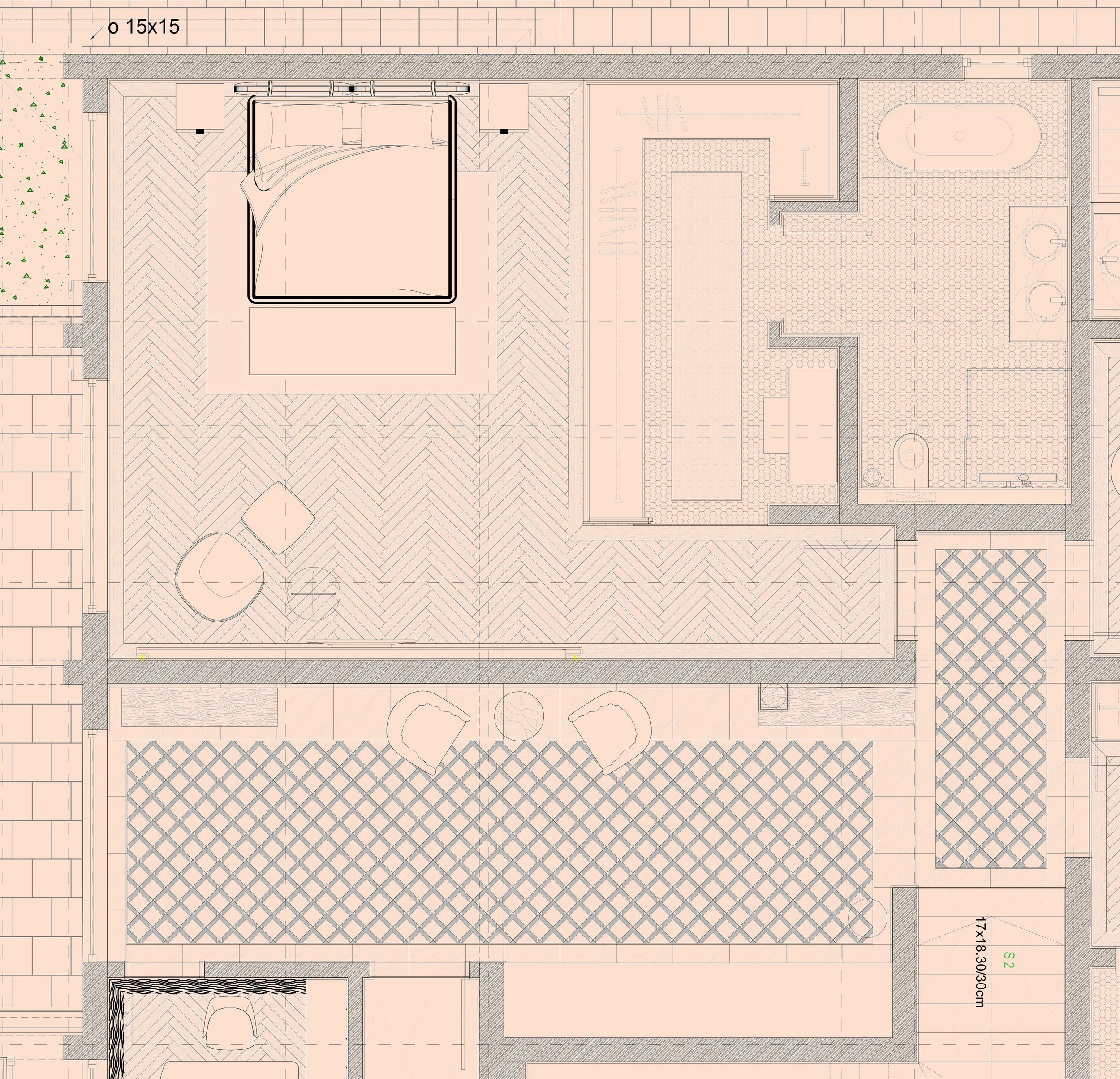 Master Bedroom with Corridor