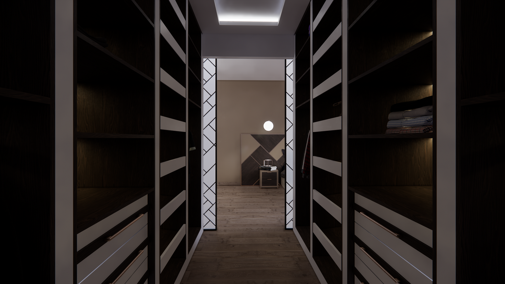 Wardrobe in master bedroom.