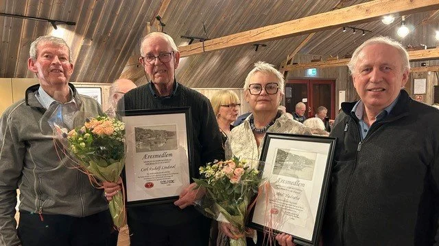 Nye æresmedlemmer i Søndeled og Risør Historielag