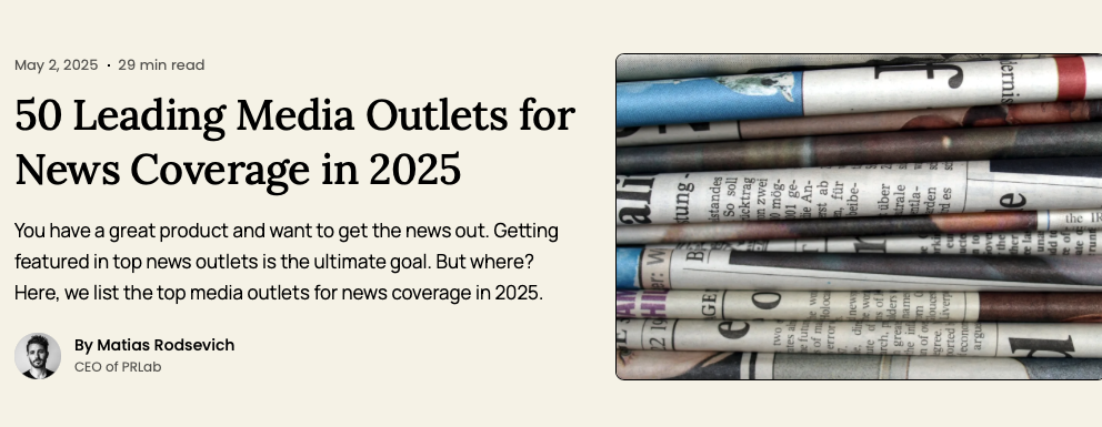 Which global media outlets to look at?