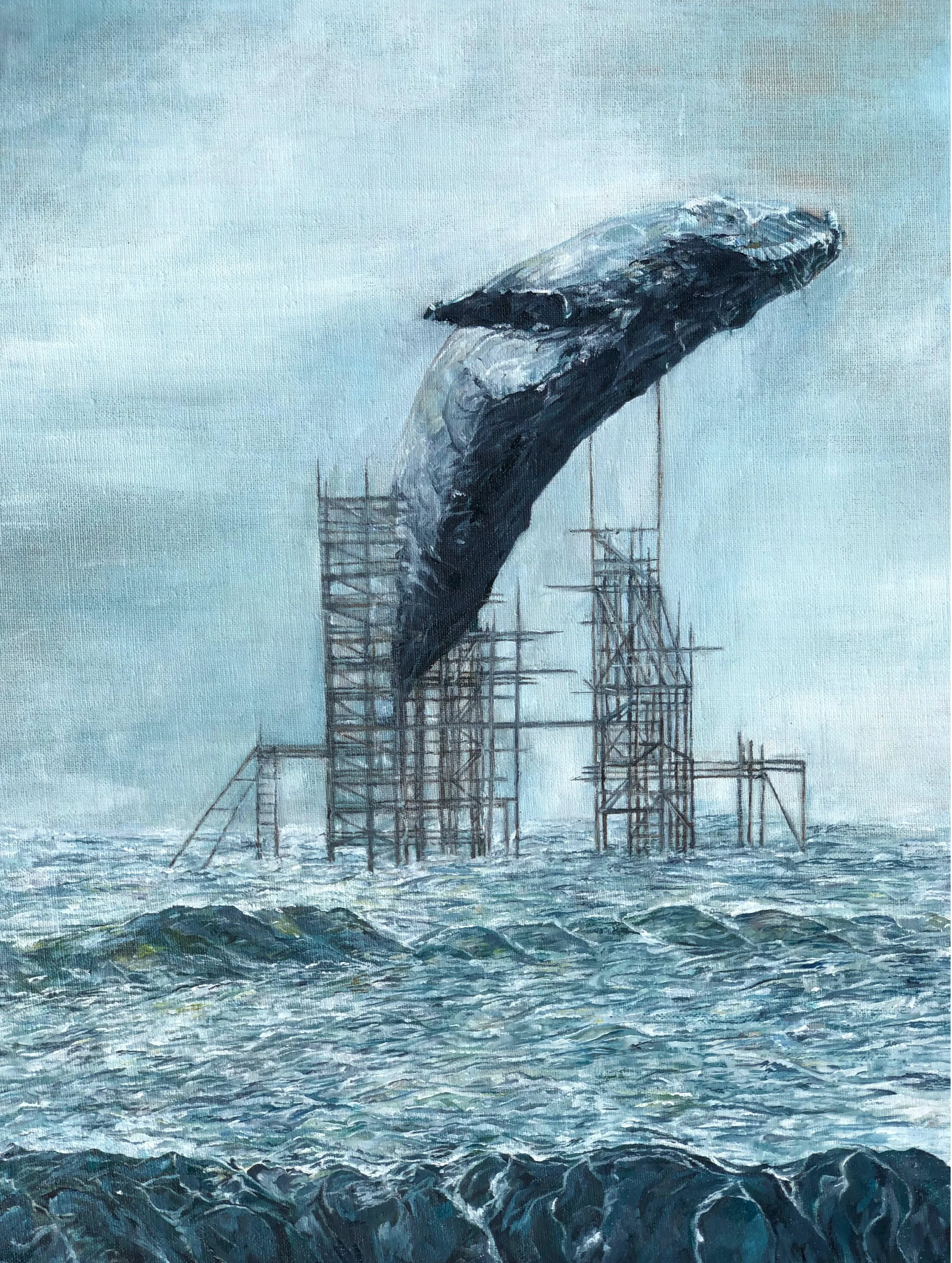 High Rise, oil on board