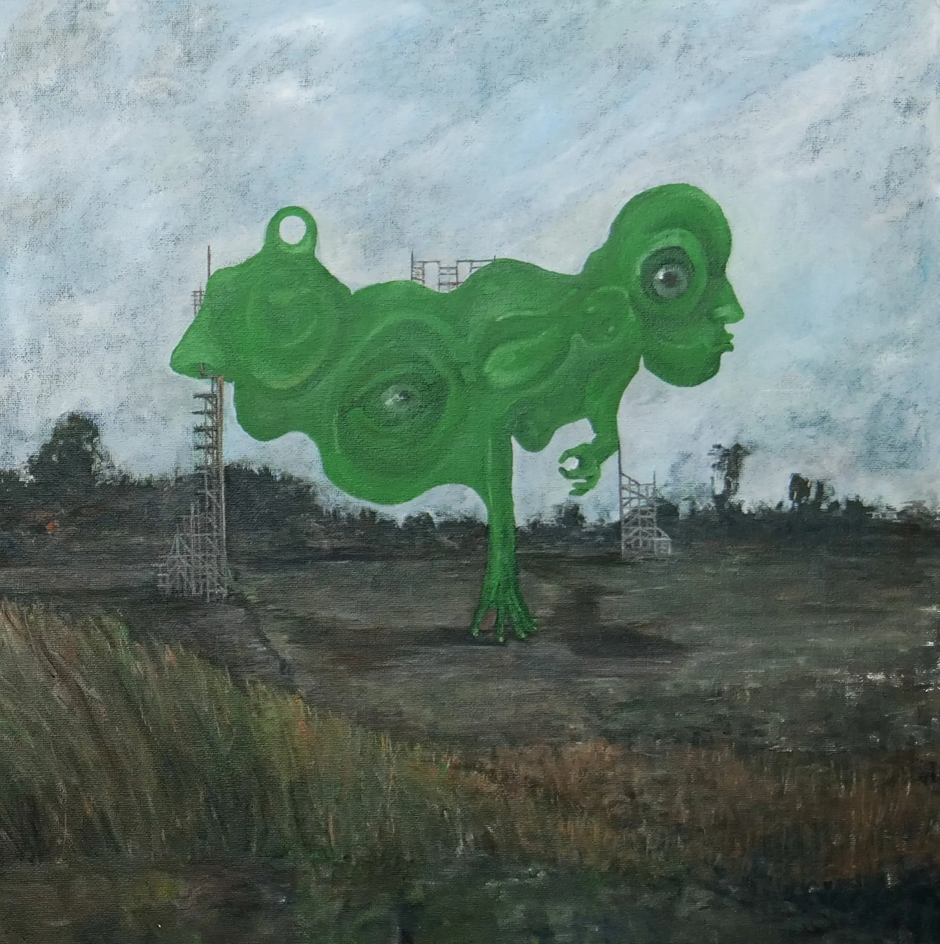 Amateur Dramatics, oil on board