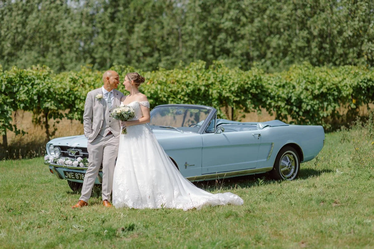 English vineyard wedding at Highdown vineyard, West Sussex