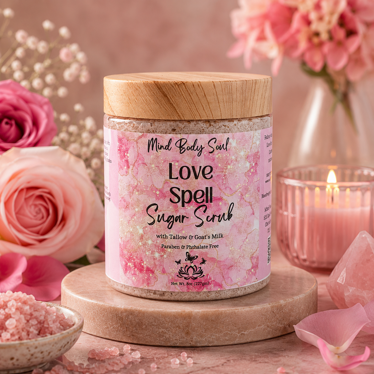 Love Spell Whipped Tallow Sugar Scrub with Goat's Milk