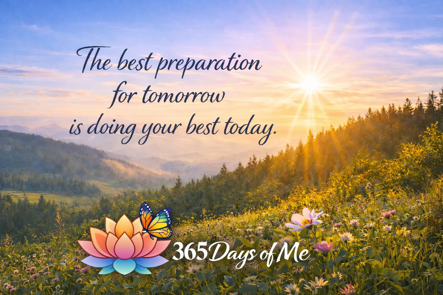 Prepare for tomorrow