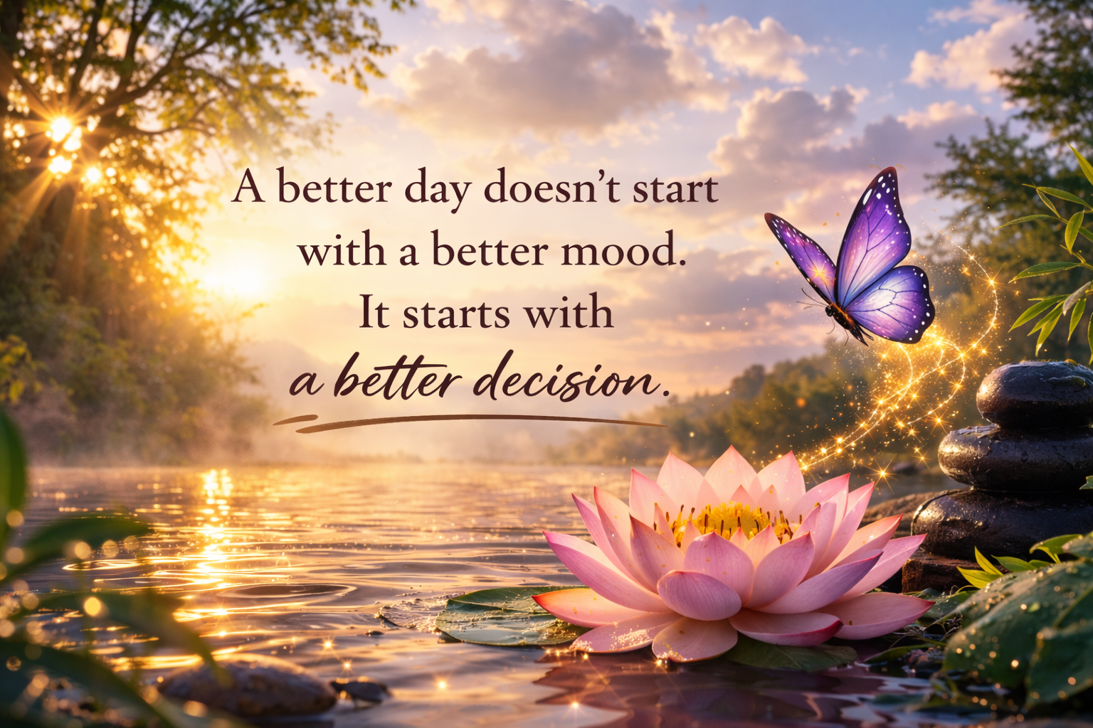 A better dau doesn't start with a better mood. It starts with a better decision.