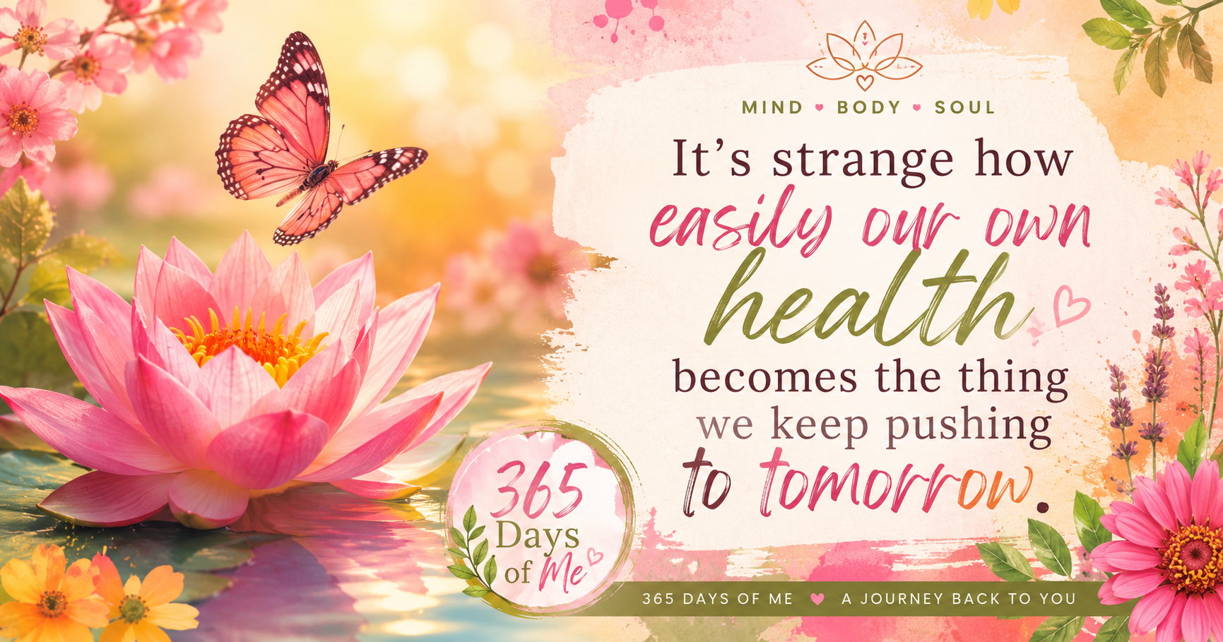 It's strange how easily our own health becomes the thing we keep pushing to tomorrow.