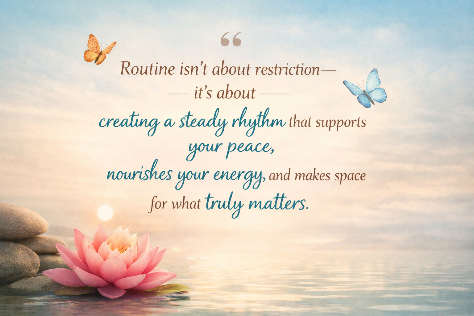 Creating routine that supports my mind, body, and soul