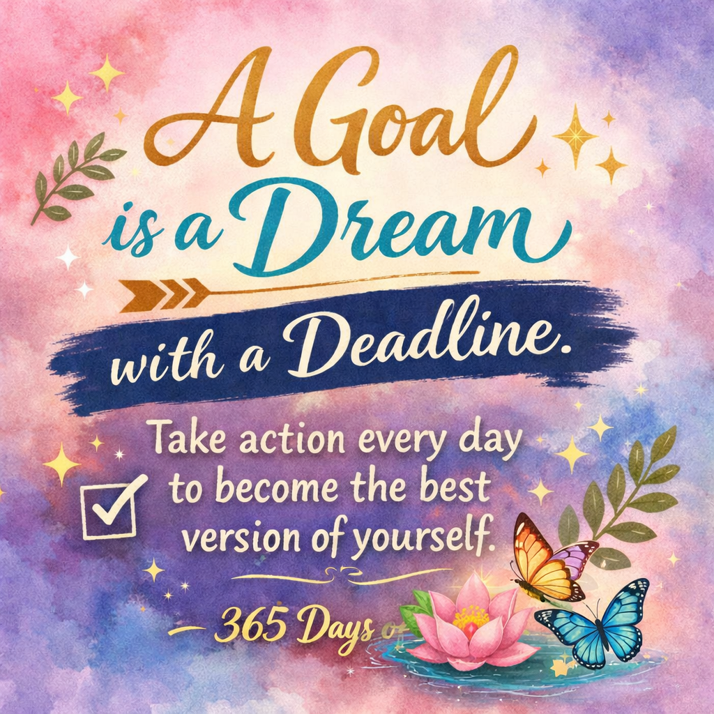 Take action, be goal driven