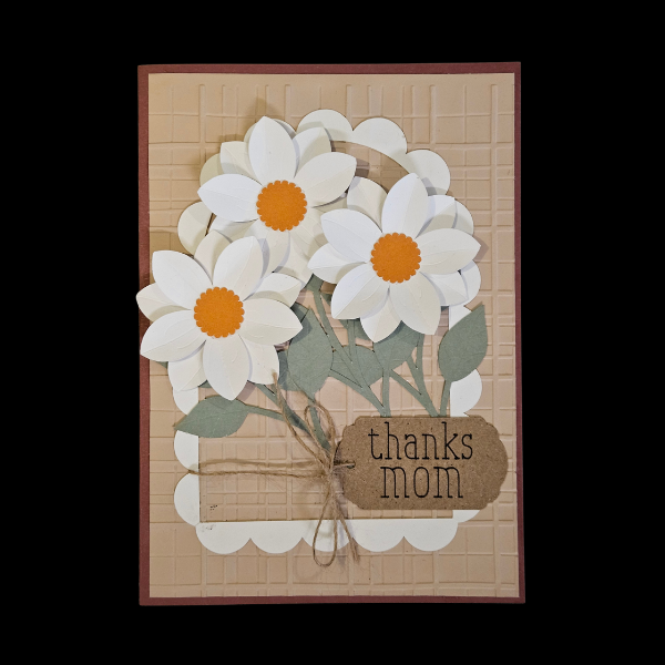 Handmade Daisy Mother’s Day Card – “Thanks Mom” Floral Card