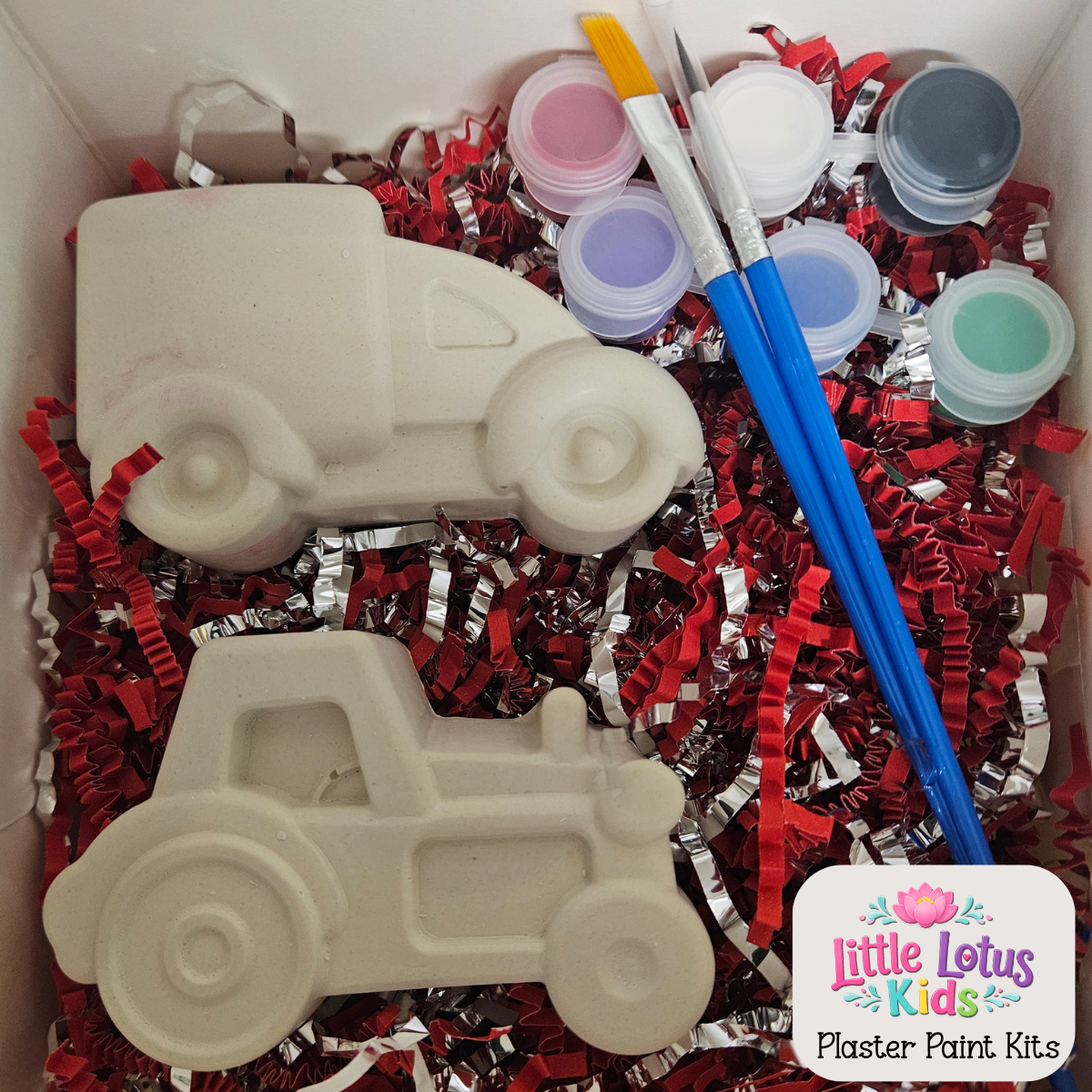 Truck & Tractor Plaster Paint Kit | Little Lotus Kids Collection