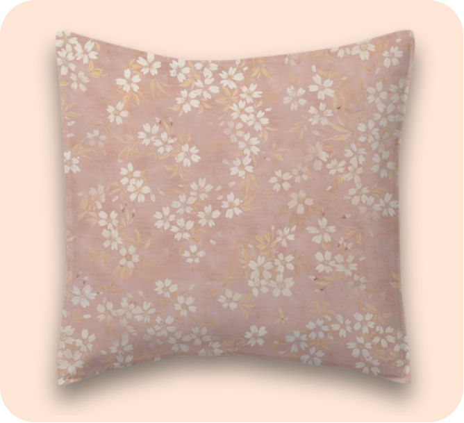 Cherry Blossom Throw Pillow (Blush)
