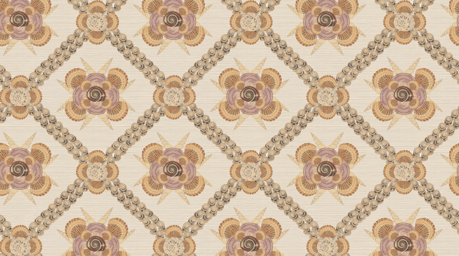 LYFORD PEACH ON SISAL GRASSCLOTH