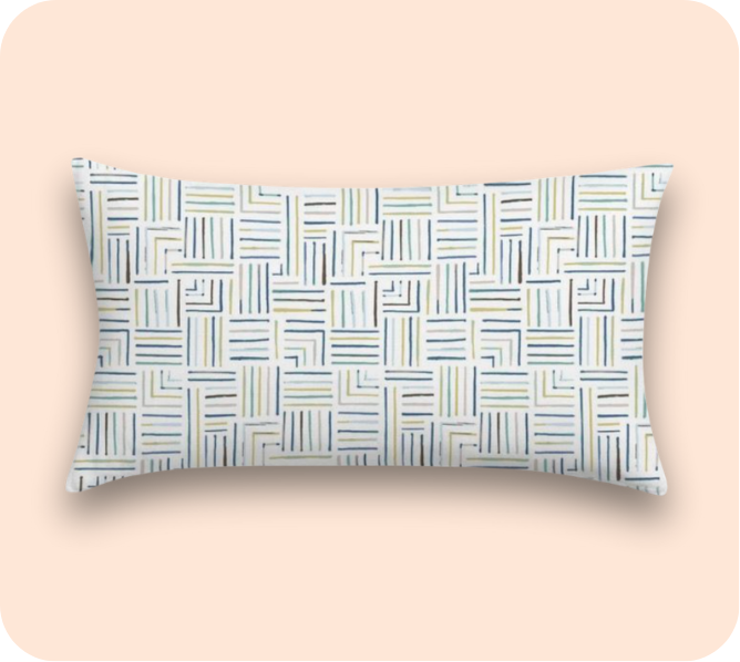 Milledge Lumbar Pillow (Blue)