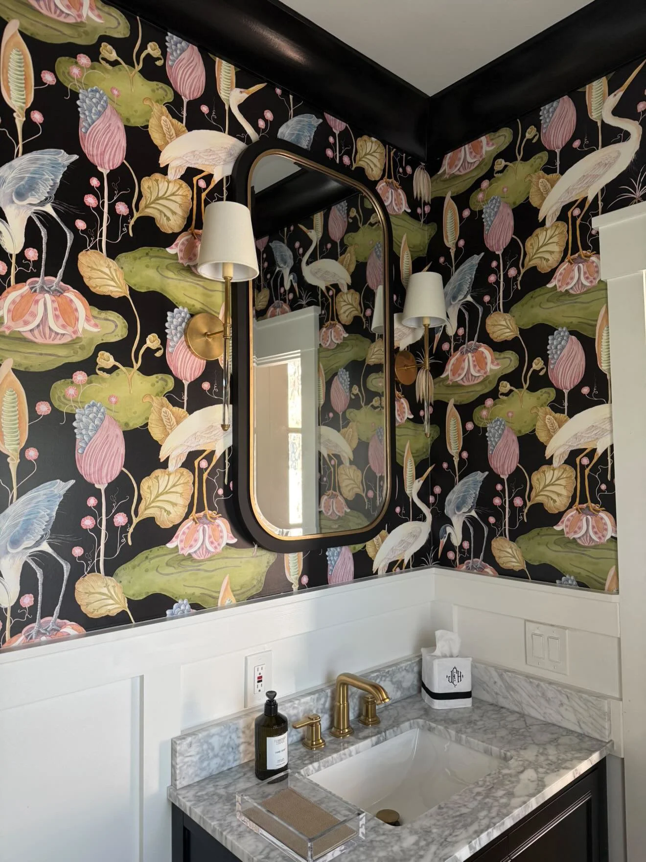 House of Harris-Wallpaper-Fancy Flock-Black Multi-Powder Room.jpg
