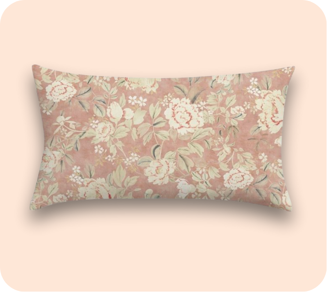 Petite Peony Lumbar (Blush)