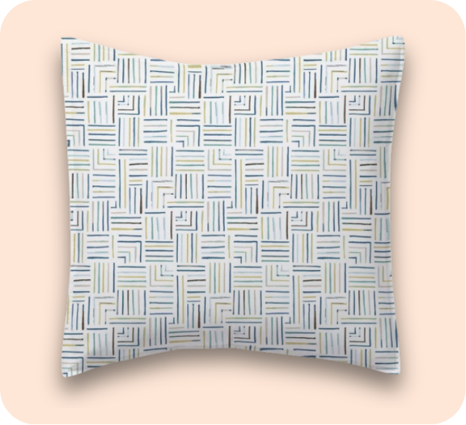 Milledge Throw Pillow (Blue)