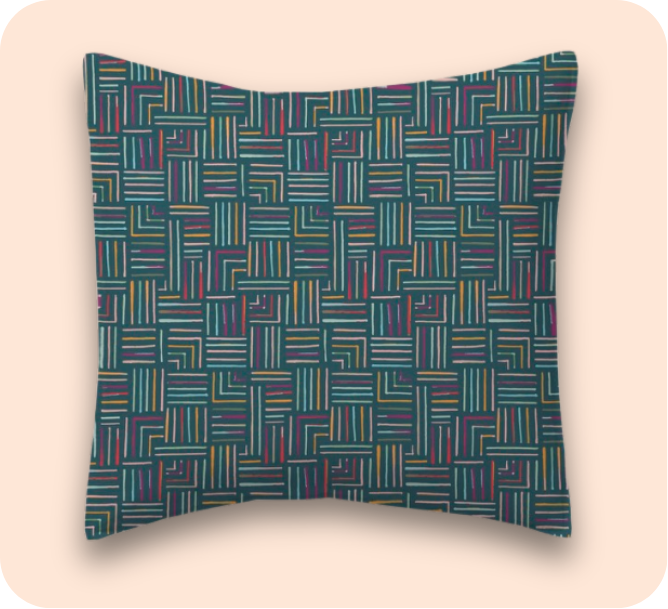 Milledge Throw Pillow (Navy)