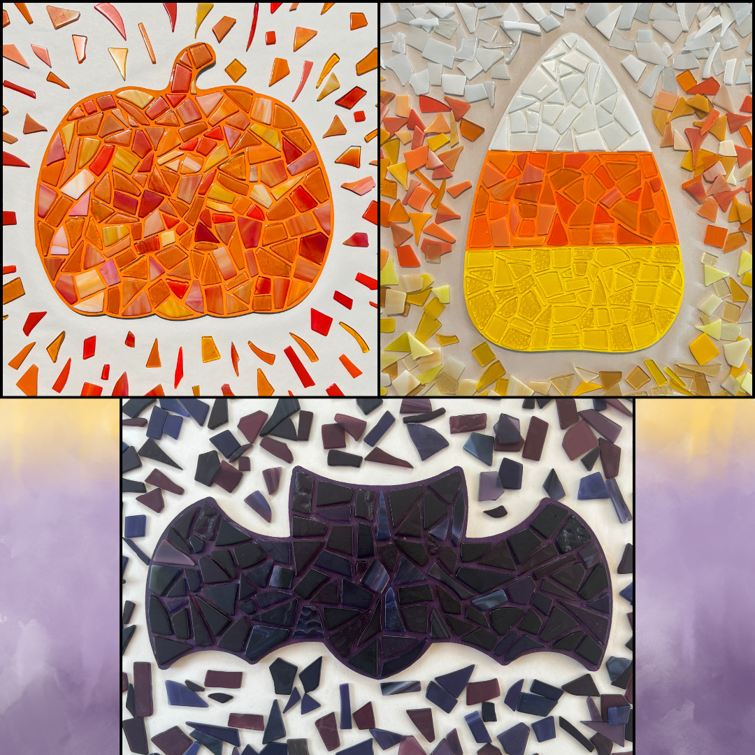 Pumpkin, Bat, or Candy Corn Mosaic Class