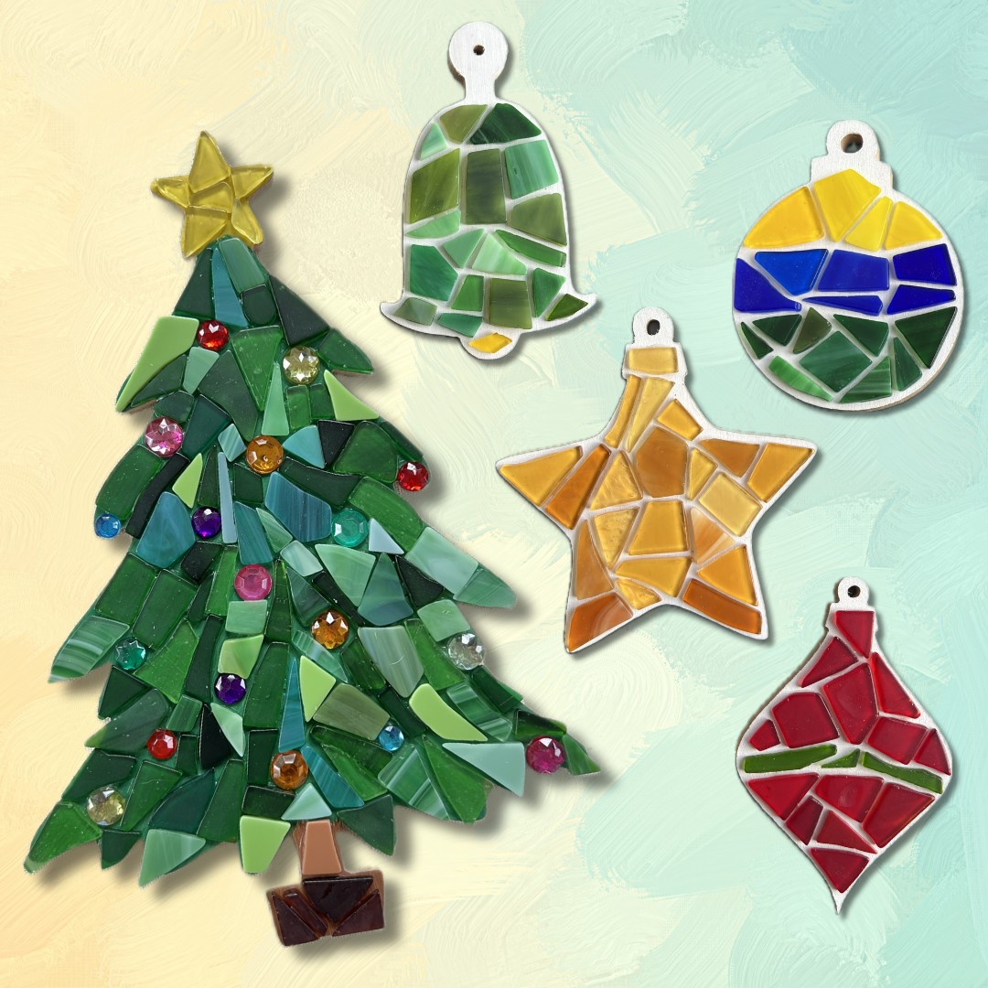 Christmas Tree -or- 4 Ornaments Mosaic Class