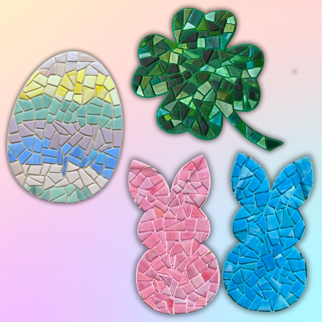 Four Leaf Clover, Peeps or Easter Egg Mosaic Class