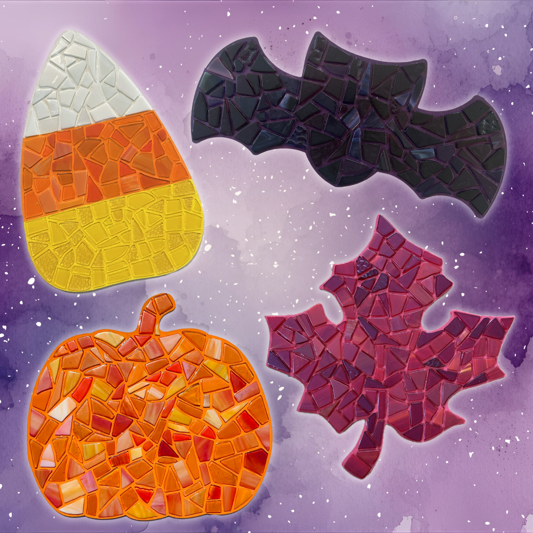 Pumpkin, Candy Corn, Bat, Maple Leaf Mosaic Class.png