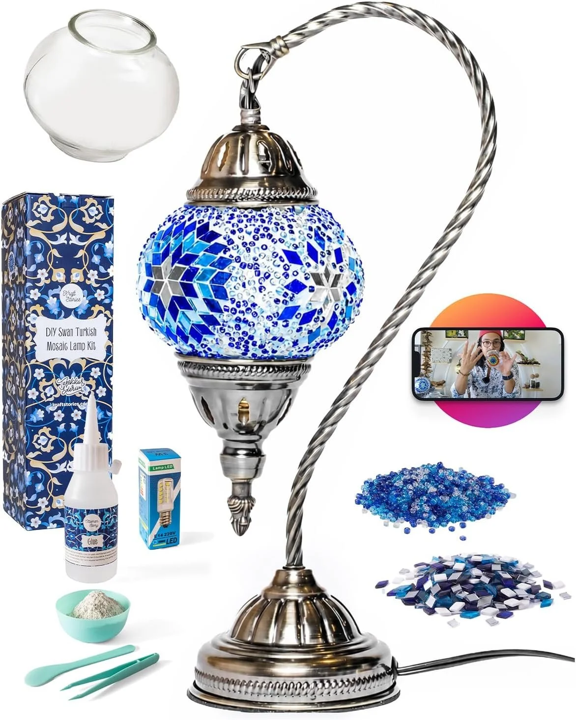 Swan neck mosaic kit blue.jpg