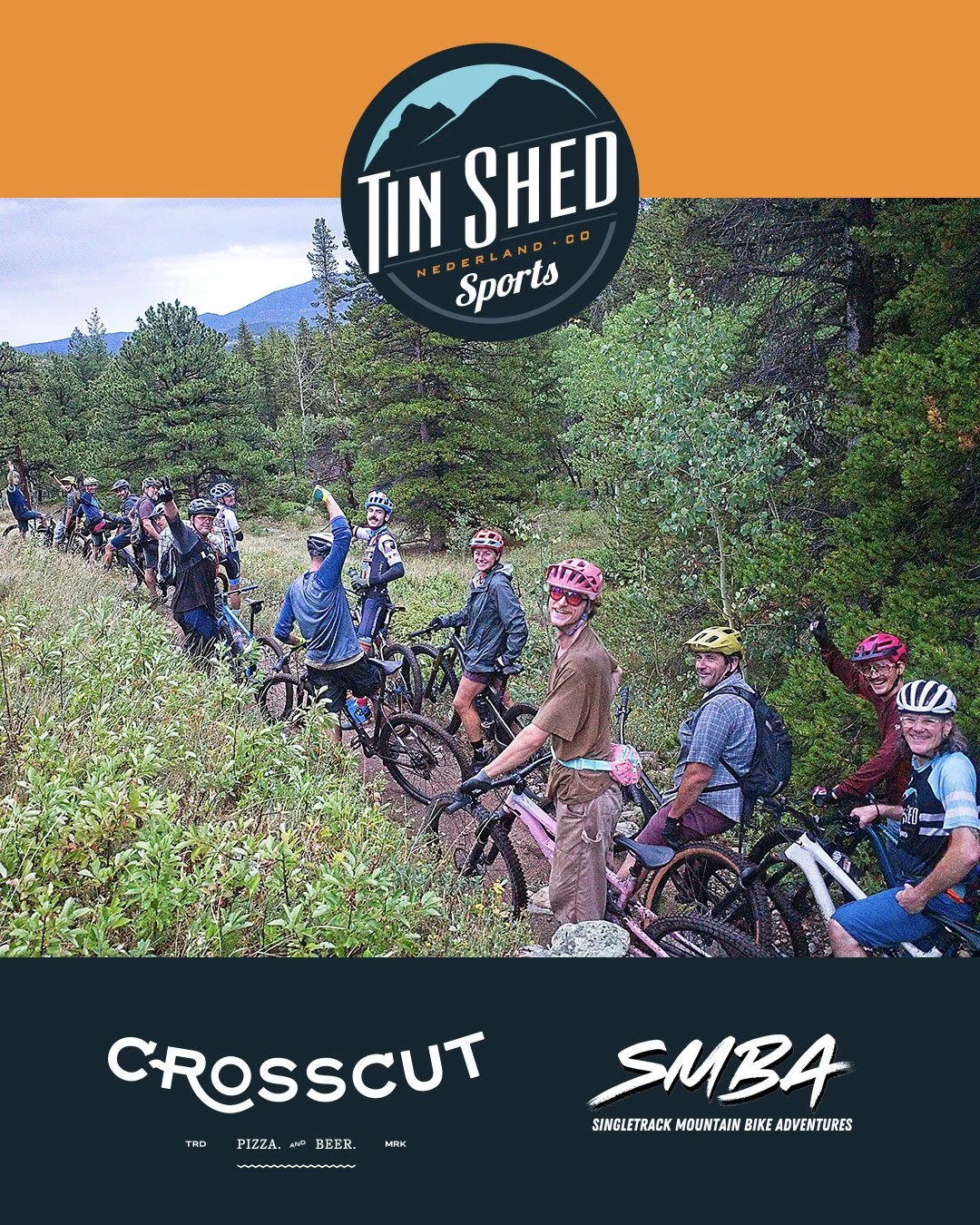 Tin Shed Sports Group mountain bike ride near Nederland