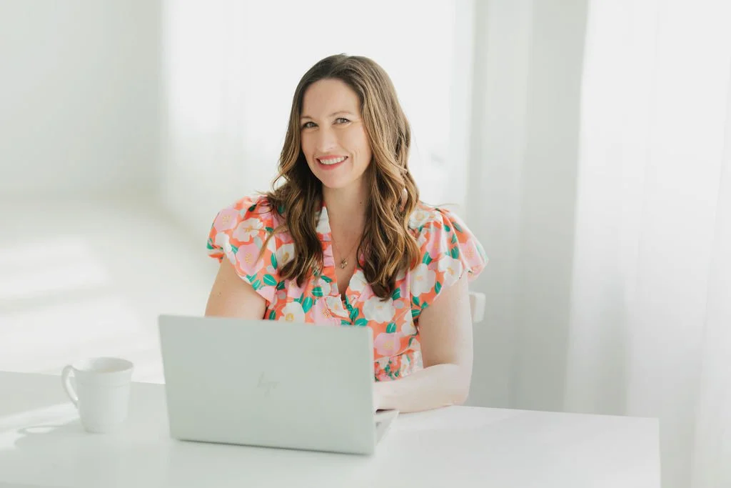 a college admissions consultant, working on a laptop, providing expert guidance to help students and families navigate the admissions process with confidence