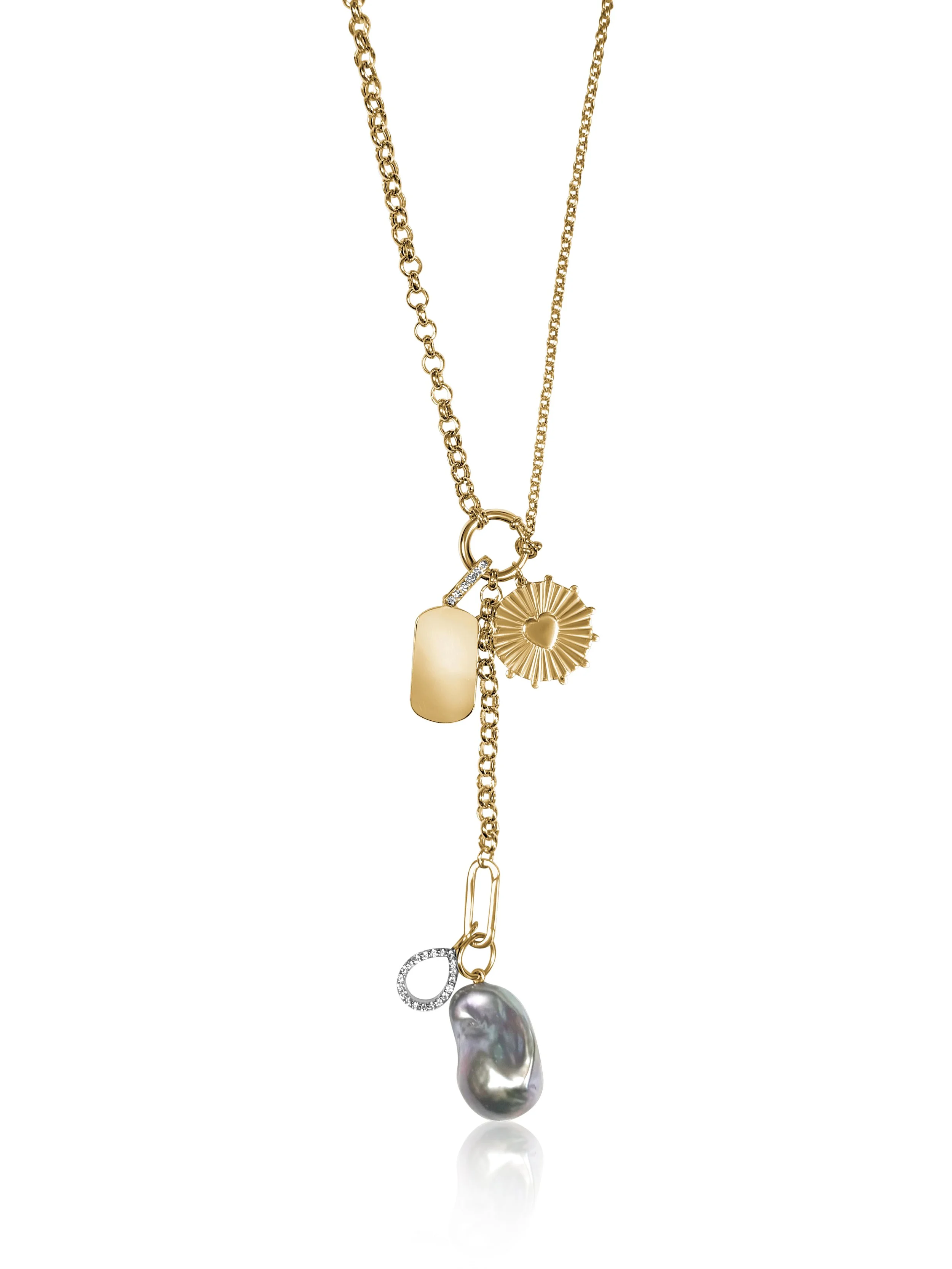 Pave Diamond Teardrop Pendant