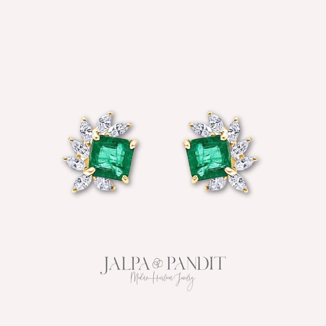 Dripping in elegance, these custom emerald and diamond statement earrings are the ultimate holiday showstoppers! 💎✨ 

Made to perfection, they're ready to grace any festive occasion. Let's work on creating your pair now to ensure a sparkling arrival