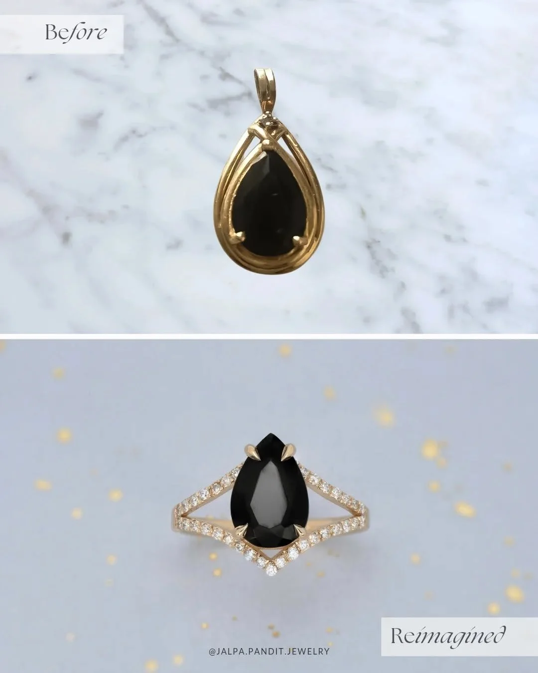 From forgotten treasures to modern heirlooms. ✨ Your jewelry box holds more than memories &mdash; it holds possibilities waiting to be reimagined. 💍

#JalpaPanditJewelry #ModernHeirlooms #JewelryRevival #JewelryRedesign #SustainableJewelry #NYCJewel