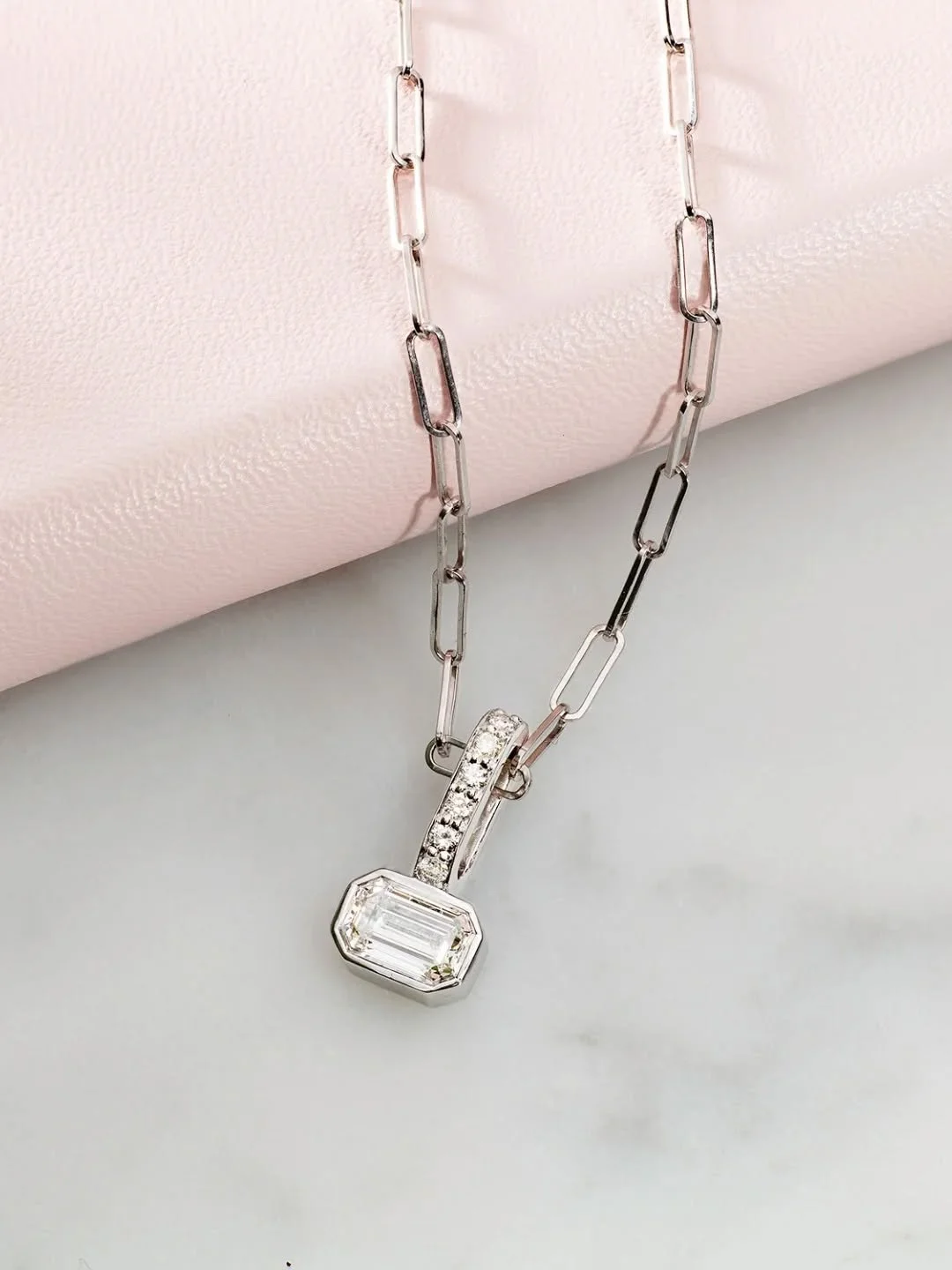 Chunky diamond ring &rarr; Pendant Diamond necklace From being unworn to now an everyday elegant necklace for Mary Vidal (@wholecore)

#JewelryRedesign #diamondpendants #modernheirloom #diamondnecklaces #NYCJeweler