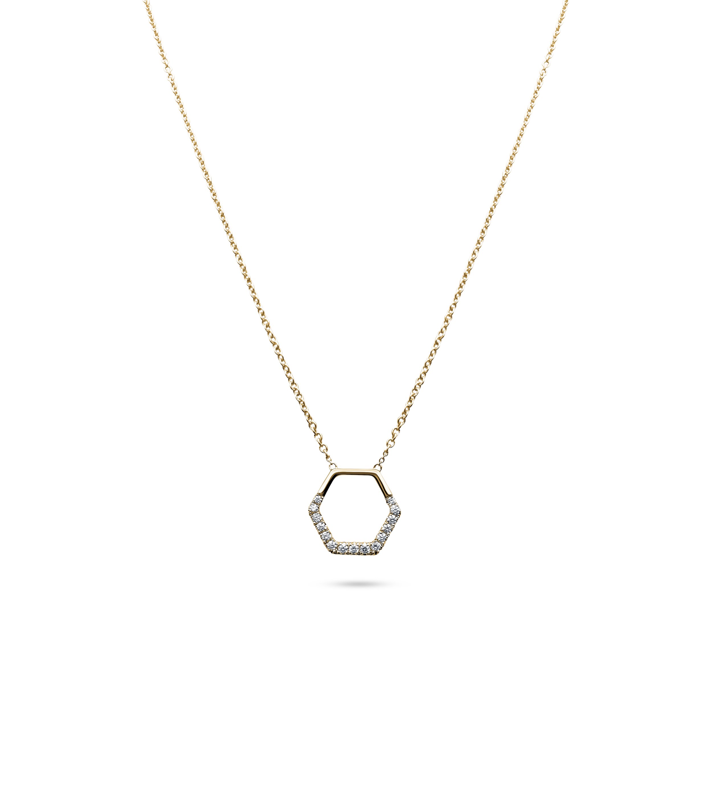 Pave Hexagon Necklace