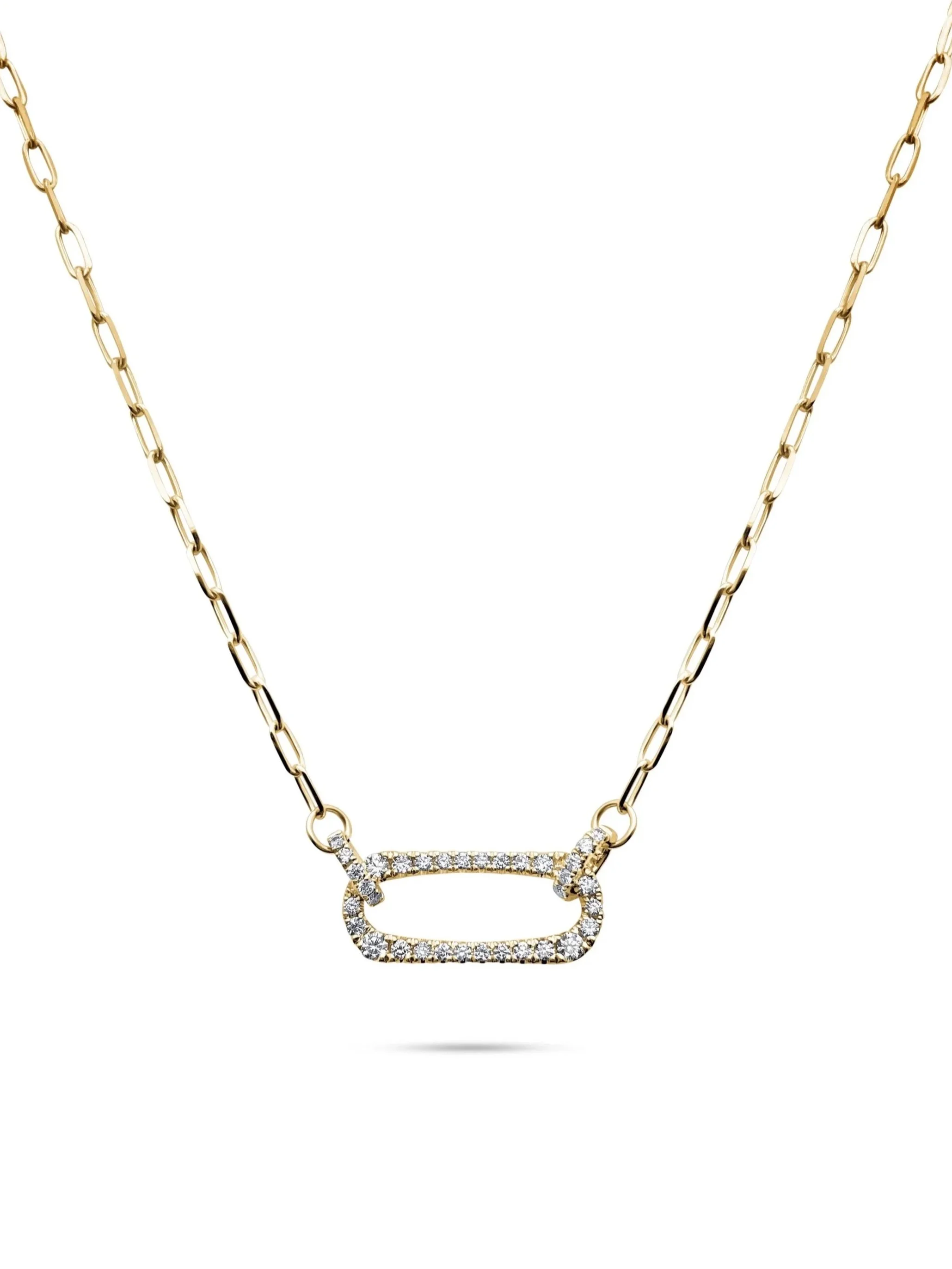 Pave Rectangle Necklace