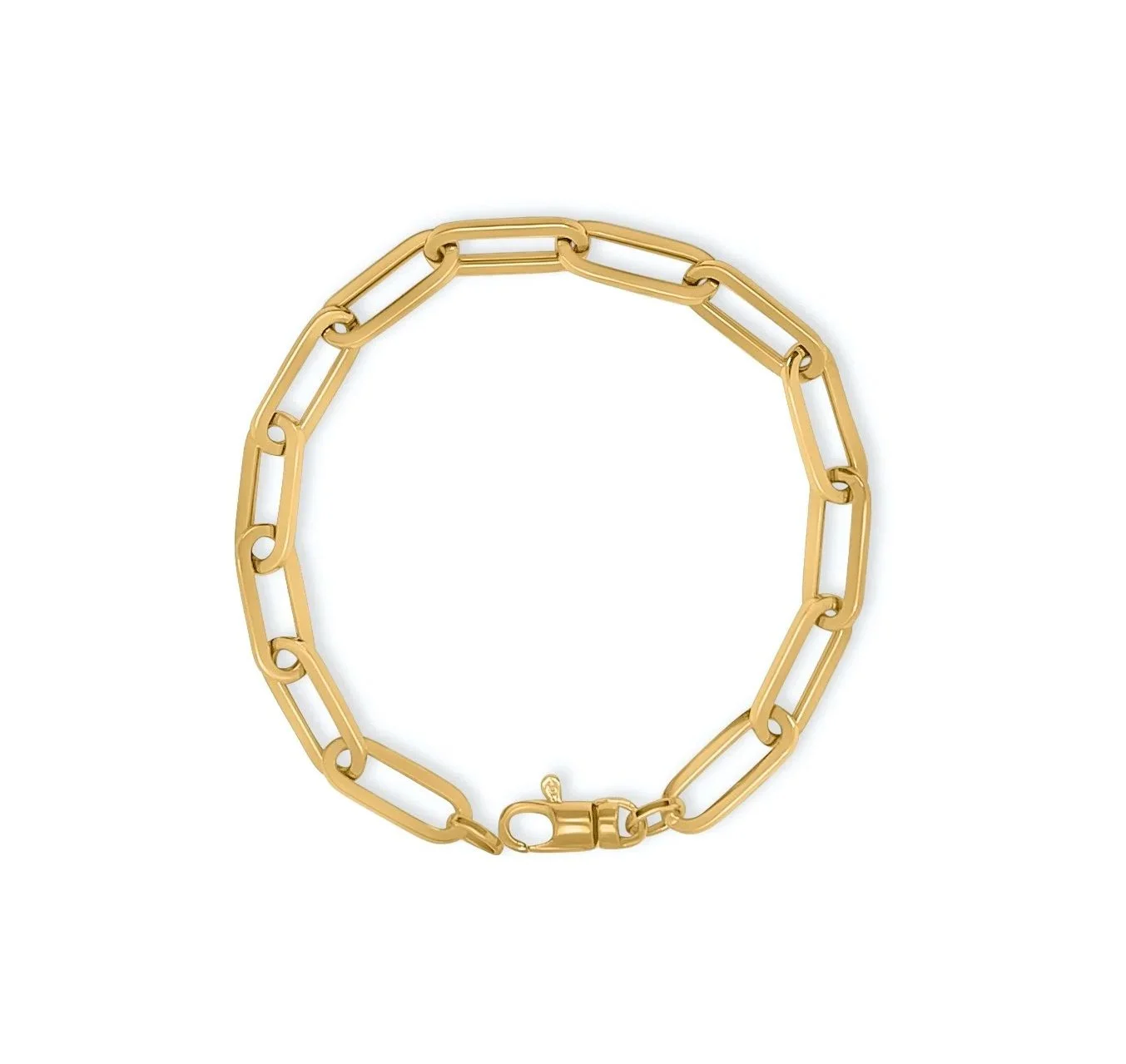 XL Paper Clip Square Link Chain Bracelet