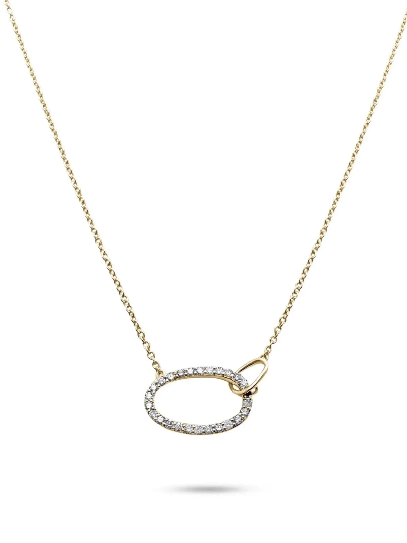 Pave Oval Necklace