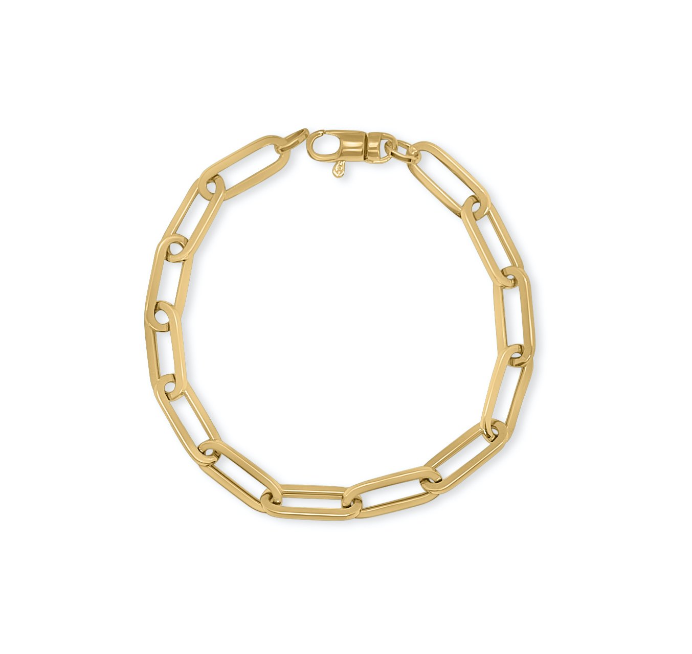 XL Paper Clip Square Link Chain Bracelet