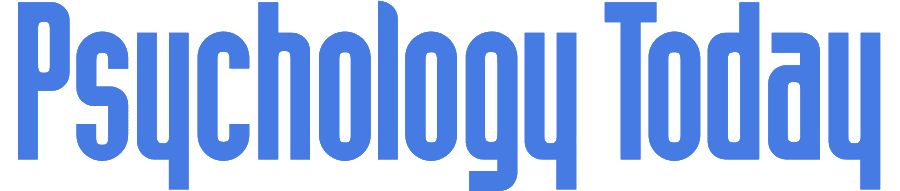 Text that reads 'Psychology Today' in large blue letters.