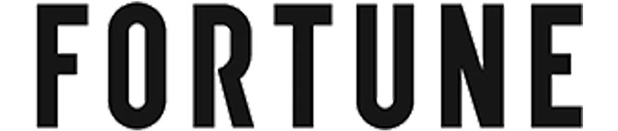 The word 'FORTUNE' in bold black letters on a transparent background.