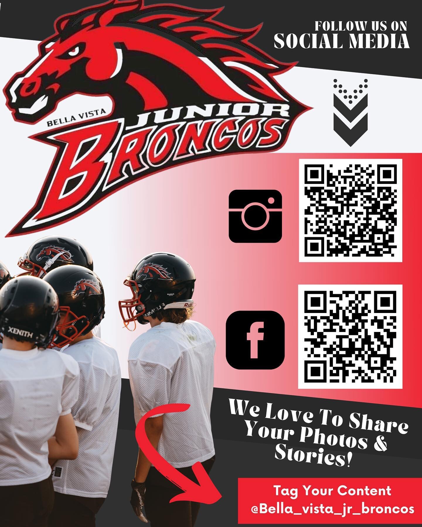 BVJB athletes and families, we love to share your stories and photos from practice and games! Make sure to tag us @bella_vista_jr_broncos so we can see! Please Note: accounts must be public for us to view tags ❤️