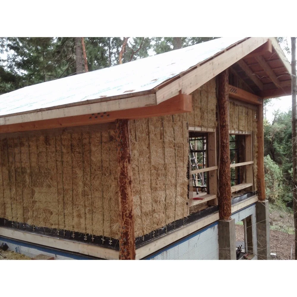 Straw bale homes are usually one or two stories high