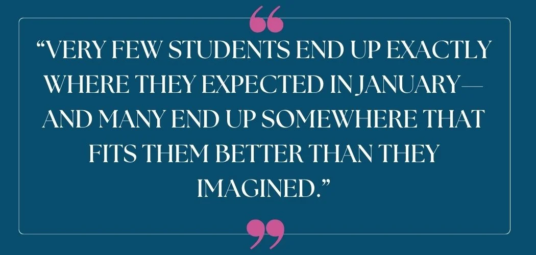 Quote about finding the right college fit during admissions season