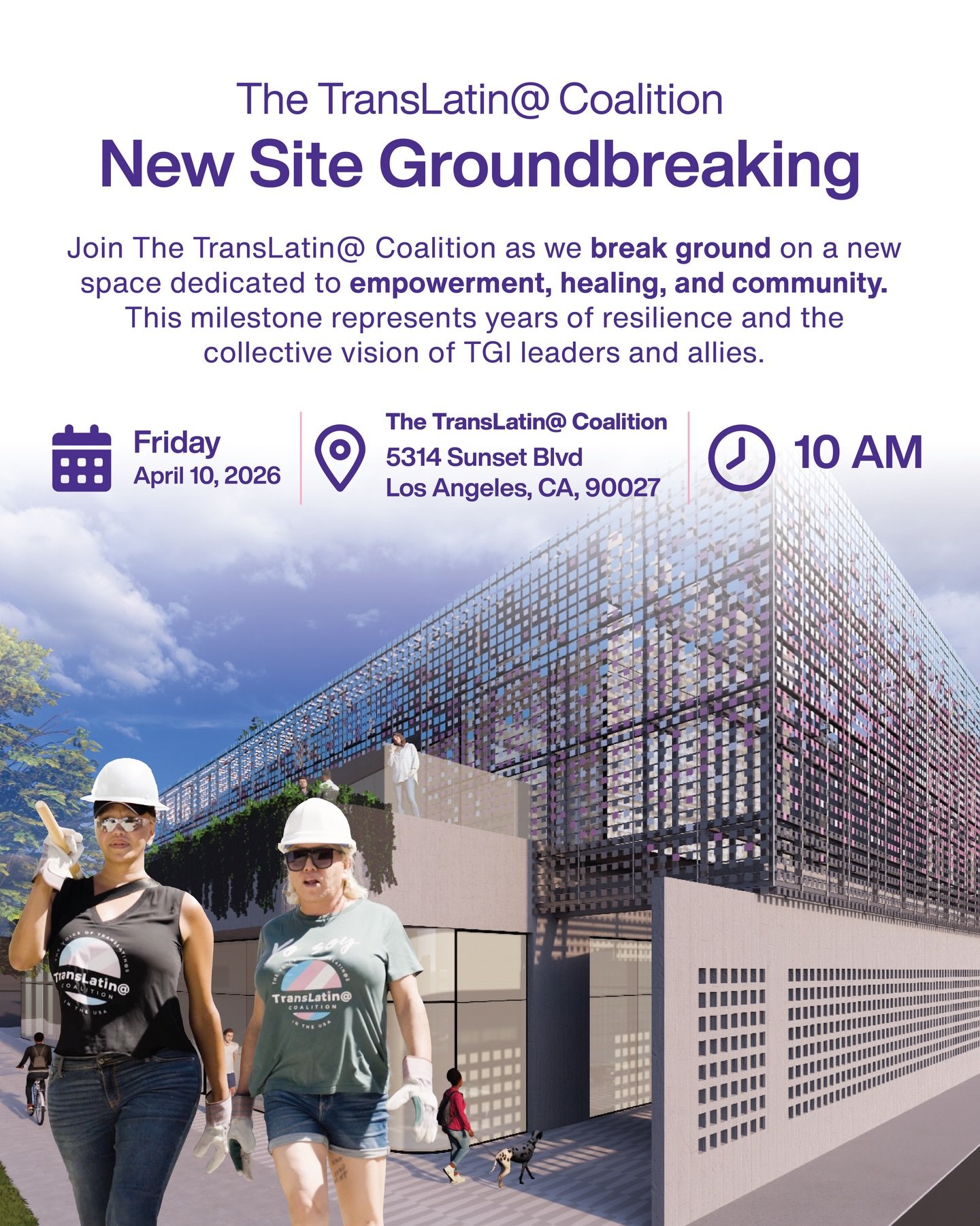 We&rsquo;re breaking ground and building more than just a space &mdash; we&rsquo;re building home 💫🏳️&zwj;⚧️

Join The TransLatin@ Coalition as we celebrate a powerful new chapter rooted in empowerment, healing, and community. This moment carries y