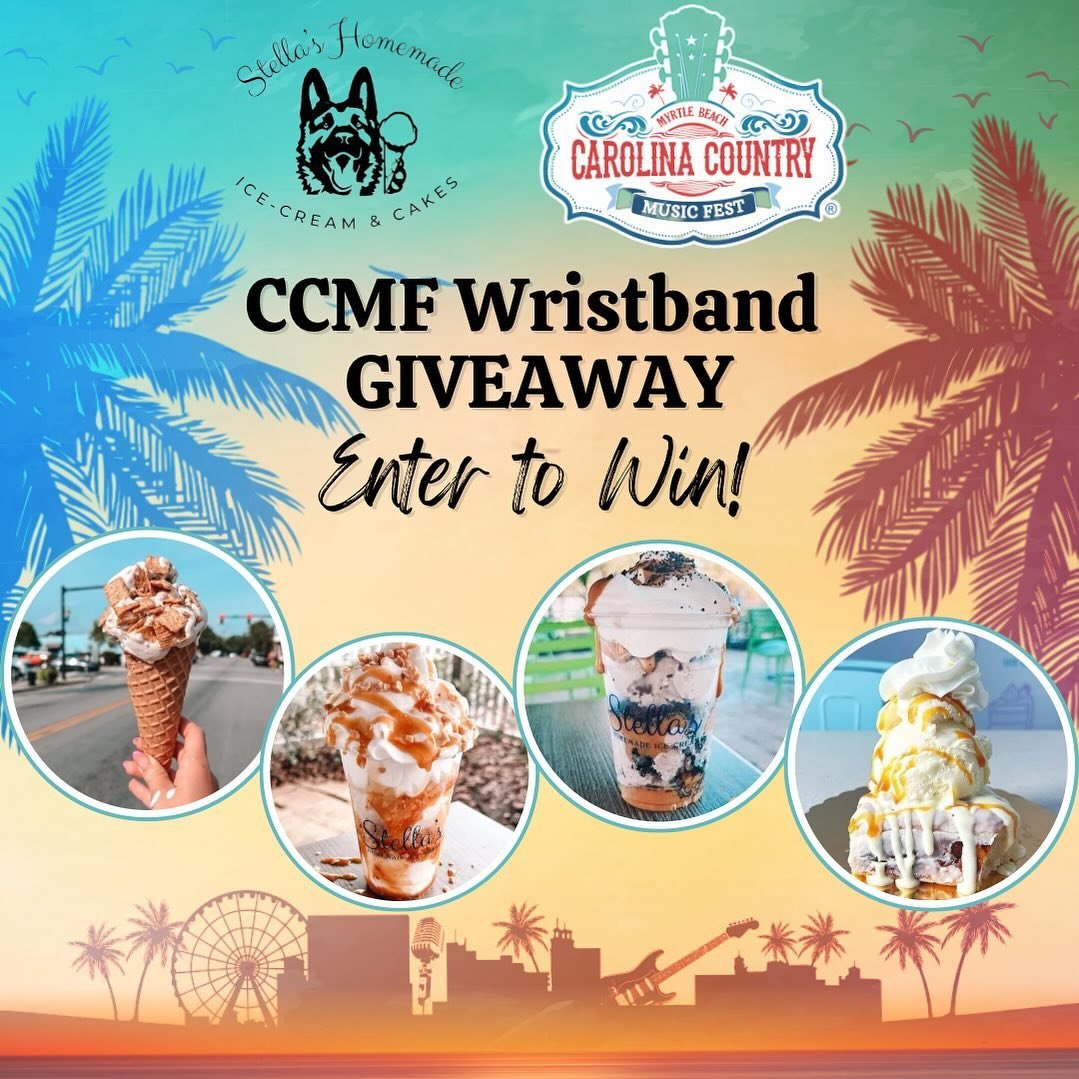 🚨CCMF TICKET GIVEAWAY🚨

Stella&rsquo;s is giving away two 4 day GA CCMF tickets!

Steps to enter:
1) TAG a friend you want to go with
2) FOLLOW us
3) SHARE this post
4) POST a picture of your ice cream from either store on your STORIES and tag us

